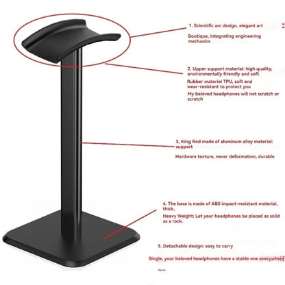 Headphone Stand Desktop Headset Holder-Desk Earphone Stand for All Headsets Such as Airpods Max HyperX Gaming Headphones