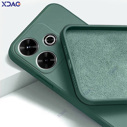 Luxury Dual Layer Cellphones Cases Covers for Xiaomi Redmi 13 4G 5G Camera Protection Redmi13 Soft Square Liquid Silicone Armor