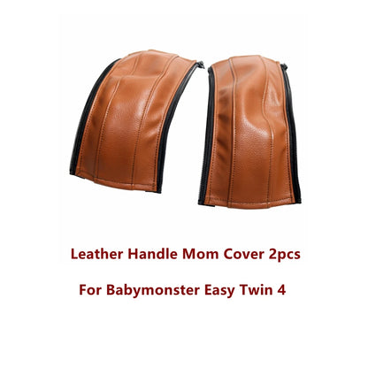 Stroller Handle Cover For Babymonster Easy Twin 4 Pram Bar Leather Sleeve Protective Cases Covers Stroller Bumper Accessories