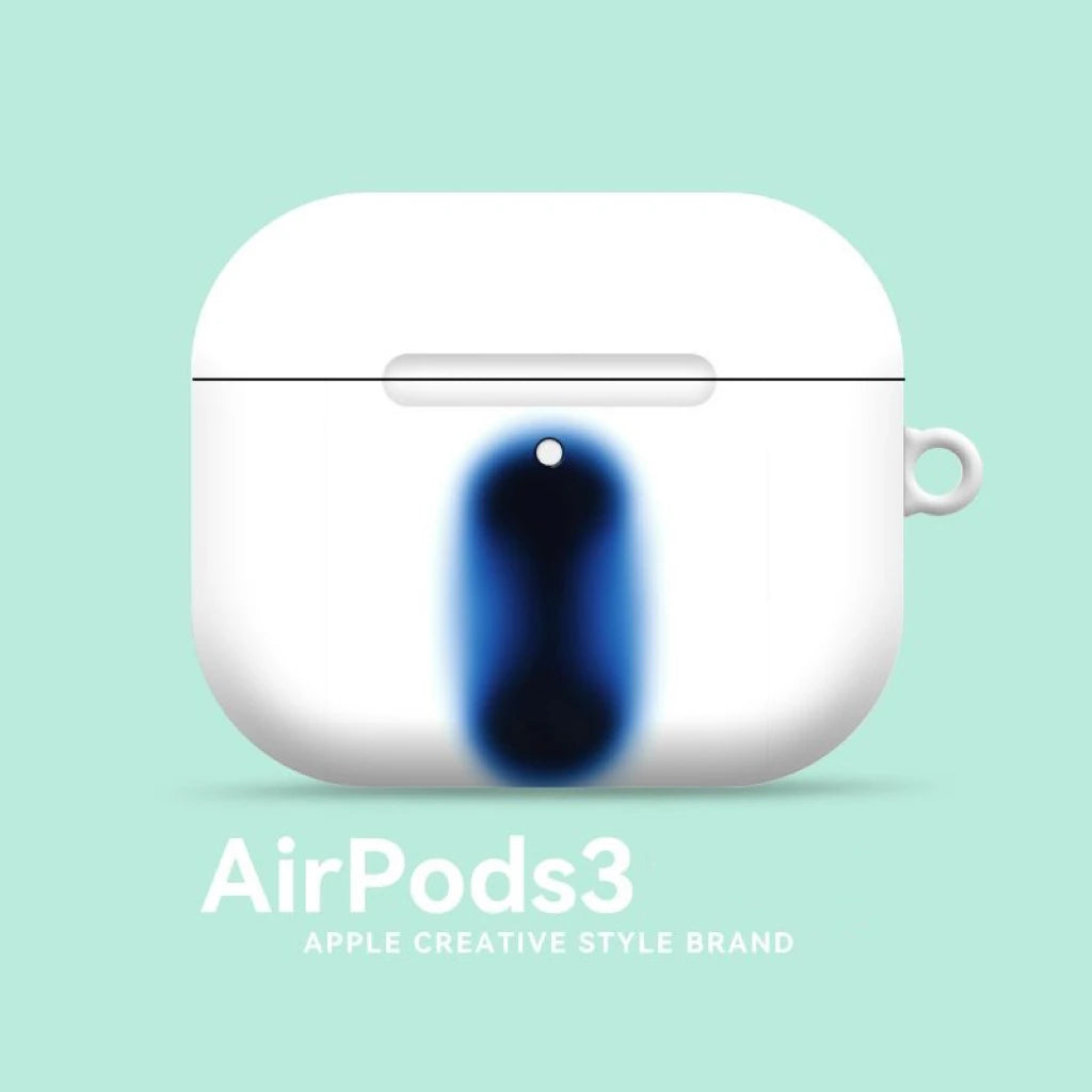 Ins Minimalist and Personalized Blue Dot Blending Shockproof Protective Cover Case for AirPods 1 2 3 4 Pro2 with Charm Pendant