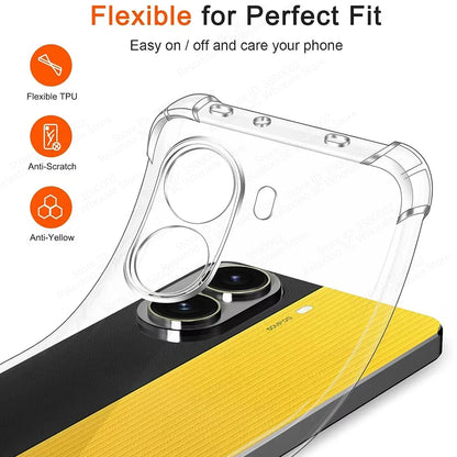 For Poco X6 X7 Pro Shockproof Clear Silicone Soft Back Case For Poco X6 X7 Phone Cases Covers