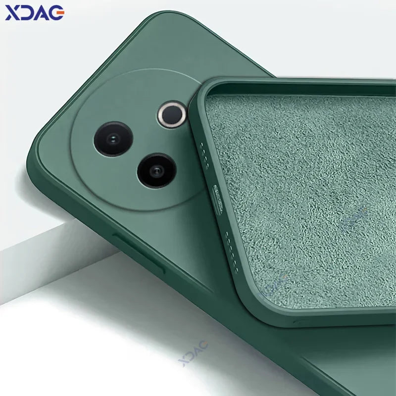 Luxury Dual Layer Cellphones Cases Covers for VIVO Y39 5G 6.68" Global Lens Protection VIVOY39 Soft Candy Silicone Square Armor