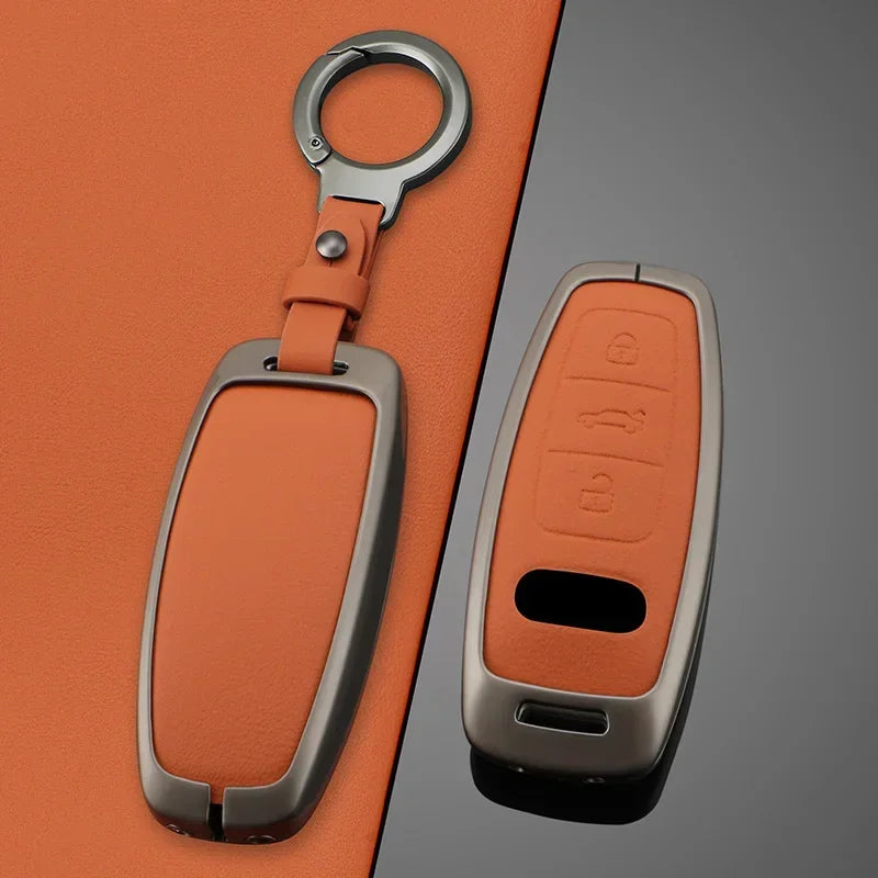 Car smart remote key casing pendant car styling accessories suitable for Audi A3 A4 B9 A7 4K A8 E-tron Q5 Q8 C8 D5 SQ8 keychain