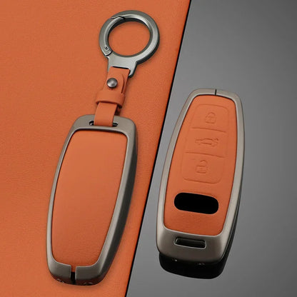 Car smart remote key casing pendant car styling accessories suitable for Audi A3 A4 B9 A7 4K A8 E-tron Q5 Q8 C8 D5 SQ8 keychain