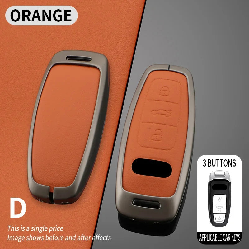 Car smart remote key casing pendant car styling accessories suitable for Audi A3 A4 B9 A7 4K A8 E-tron Q5 Q8 C8 D5 SQ8 keychain