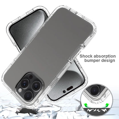 Full Coverage Case for iPhone 16 Pro Max iPhone 16 16Plus 16Pro Funda Transparent TPU/PC 360 Degree Armor Shockproof Phone Cover