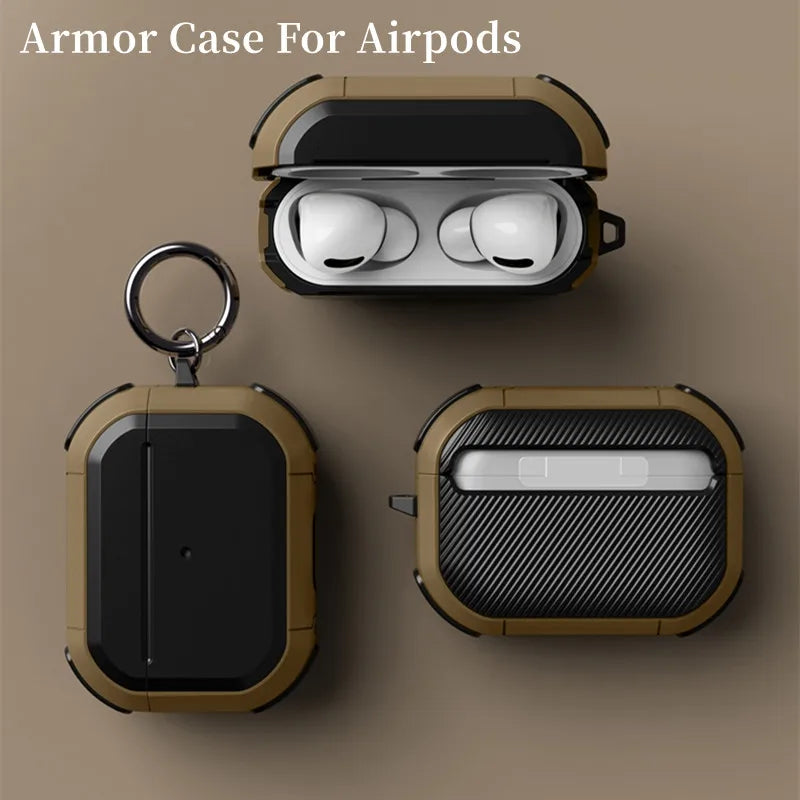 Armor Protective Case For AirPods Pro 3 2nd Generation AirPods 4 3rd 3 2 1st Gen Cover Accessories Shockproof Coque Capa Funda