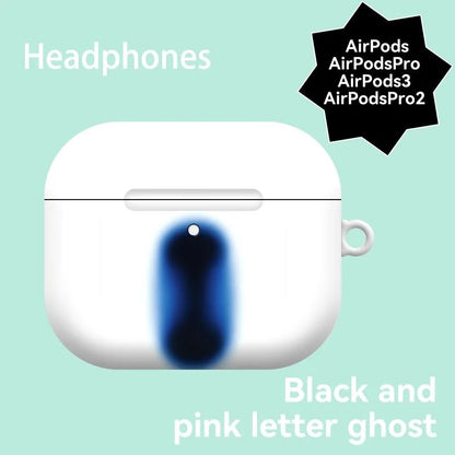 Ins Minimalist and Personalized Blue Dot Blending Shockproof Protective Cover Case for AirPods 1 2 3 4 Pro2 with Charm Pendant