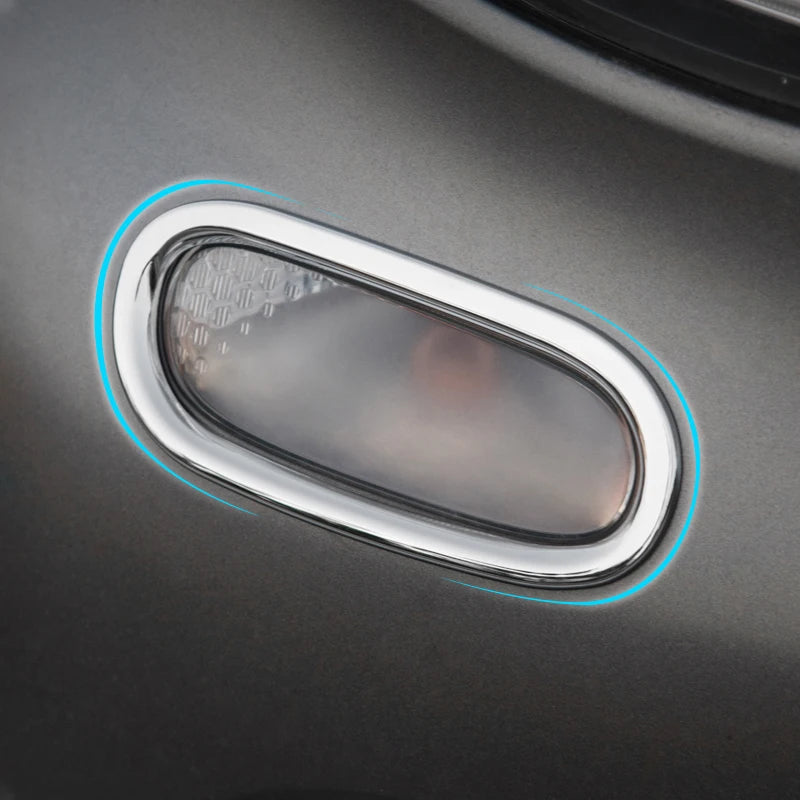 2020 Car Accessories for Smart 453 fortw Front Bumper Lights With Turning Signal Decorative Stickers Dynamic Turning Lights Trim