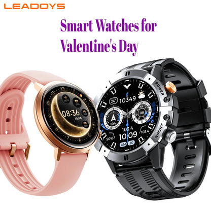 Smart Watch for Lovers, Outdoor Sports Matching, Message Notifications Deep Waterproof All-day Health Monitoring Valentine's Day