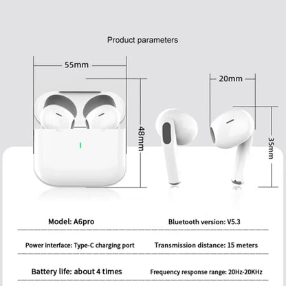 New Air Pro True Wireless Bluetooth Earphones Headphones HiFi Sound  Latency ANC Noise Reduction Earbuds for IPhone Android