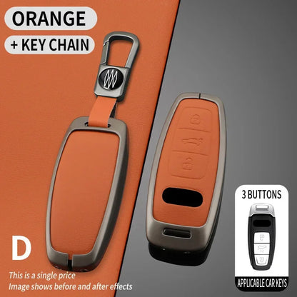 Car smart remote key casing pendant car styling accessories suitable for Audi A3 A4 B9 A7 4K A8 E-tron Q5 Q8 C8 D5 SQ8 keychain