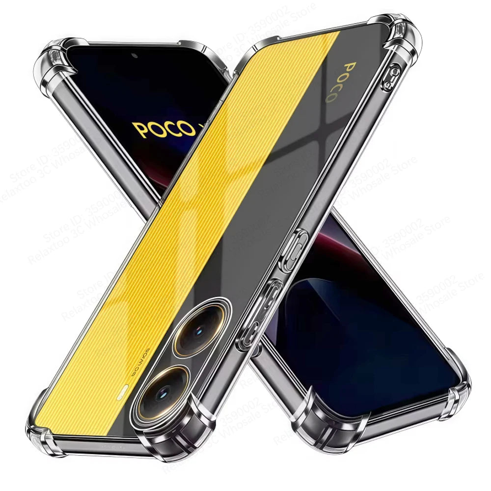 For Poco X6 X7 Pro Shockproof Clear Silicone Soft Back Case For Poco X6 X7 Phone Cases Covers
