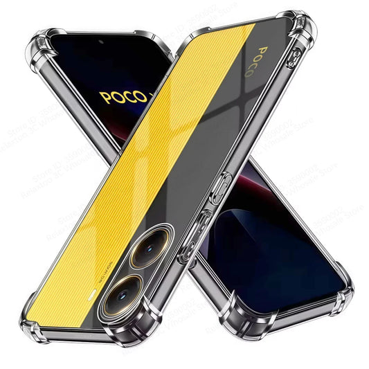 For Poco X6 X7 Pro Shockproof Clear Silicone Soft Back Case For Poco X6 X7 Phone Cases Covers