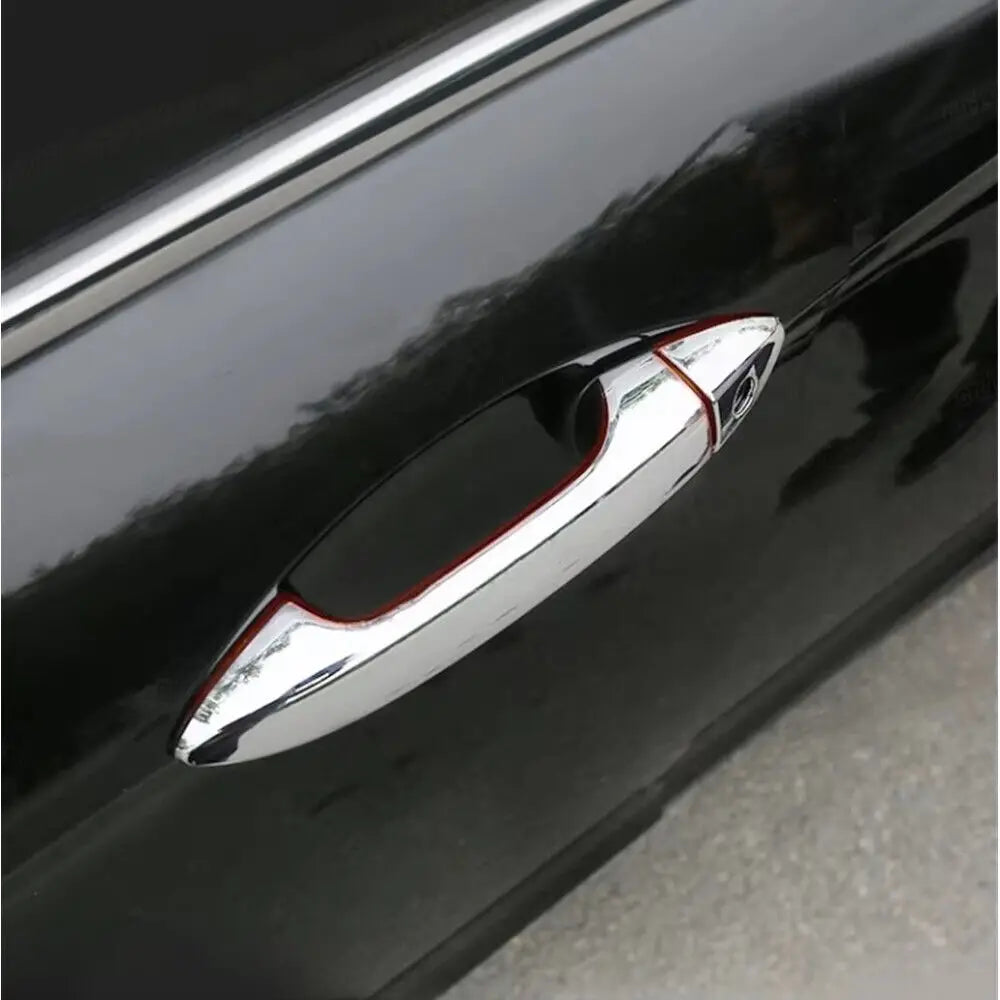 1 Set For Honda Accord 2013-2017 Exterior Smart Door Handle Frame Cover Trim With Smartkey ABS Protective Sticker Accessories