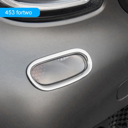 2020 Car Accessories for Smart 453 fortw Front Bumper Lights With Turning Signal Decorative Stickers Dynamic Turning Lights Trim