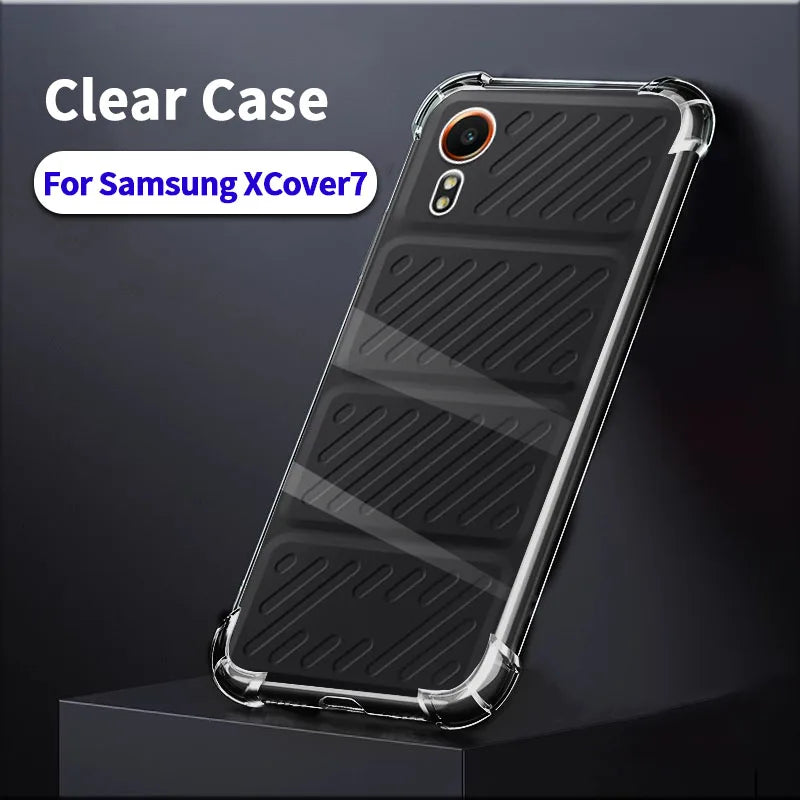 Clear Soft Back Case For Samsung Galaxy XCover5  XCover6Pro XCover7 Transparent Phone Cases Covers Shockproof