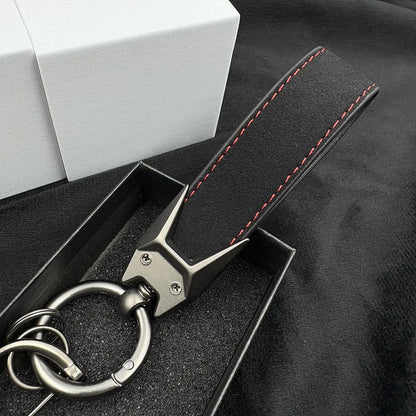 High Grade Suede Leather Car Keychain Key Rings with SMART LOGO for Smart 451 Brabus Smart 453 Fortwo Forfour car accessories