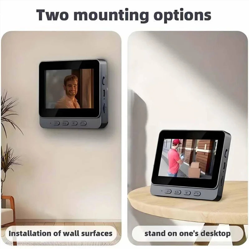 Smart WiFi 2.4G Wireless Doorbells Video Intercom Camera Inteligente Night Vision 4.3inch HD Screen For Security Home Apartment