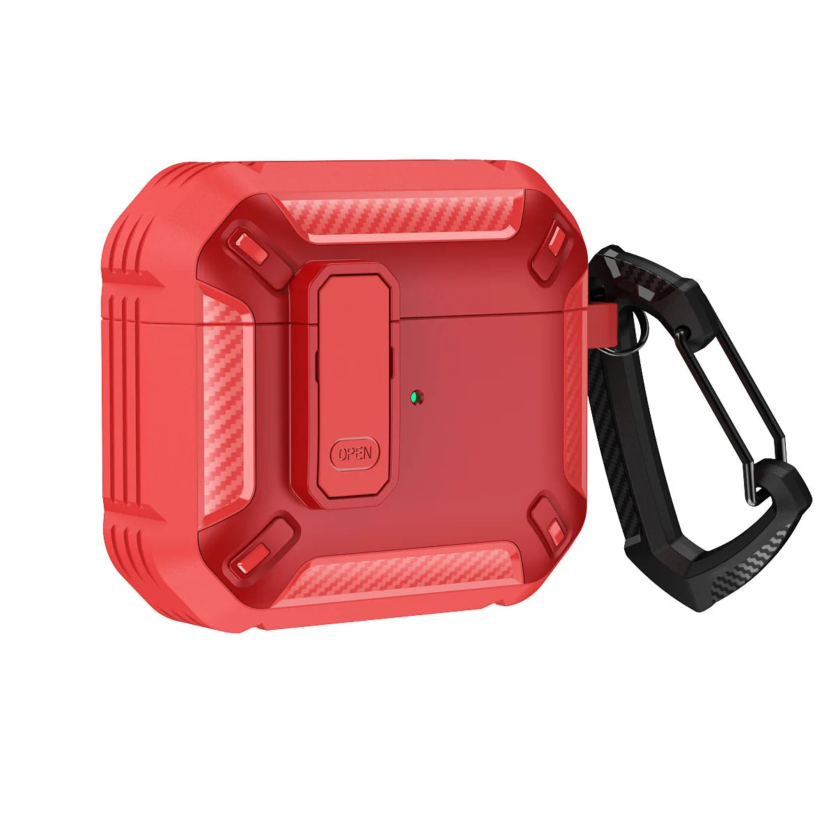 Portable Headphone Case For AirPods 1 2 3 And Pro 1 2 Shockproof TPU Cover With Security Lock Keychain Daily Carry Accessories