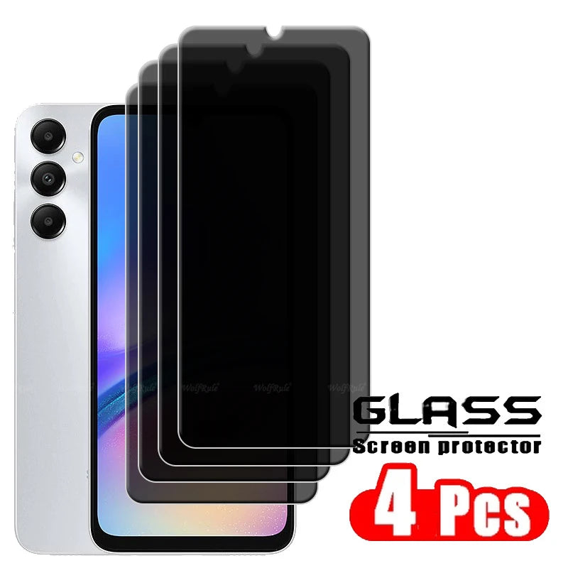 4Pcs For Samsung A05S Glass Samsung Galaxy A05S Tempered Glass Phone Privacy Anti-Spy Cover Glue Screen Protector Samsung A05S