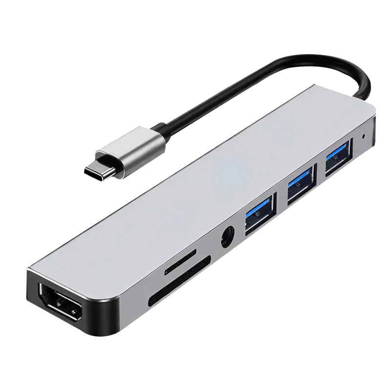 USB C Hub USB Hub 3.0, DAGUAIKA Aluminum Port USB Distributor, with 1 USB 3.0, 2 USB 2.0, and 1 3.5mm audio and video interface,
