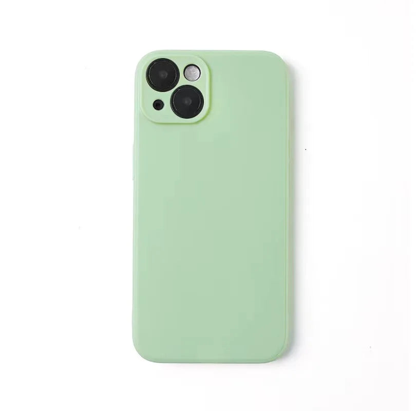 Luxury Silicone Phone Case for iPhone 11 12 13 14 15 Pro Max Mini Soft Candy Cover for iPhone XR XS Max 7 8 Plus SE 2020 Cases