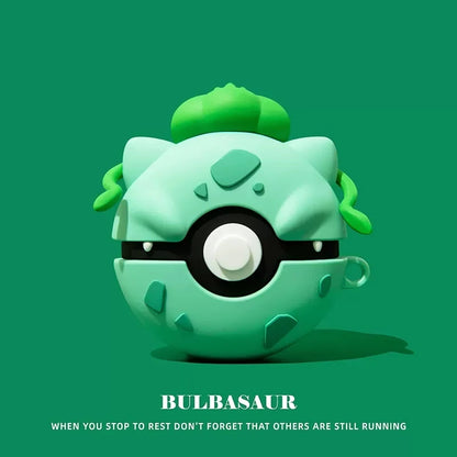 For Airpods 1 2 3 4 Pro Pro 2 Pro 3 Case Cute Cartoon Pokeball Silicone Earphone Case Accessories Cover