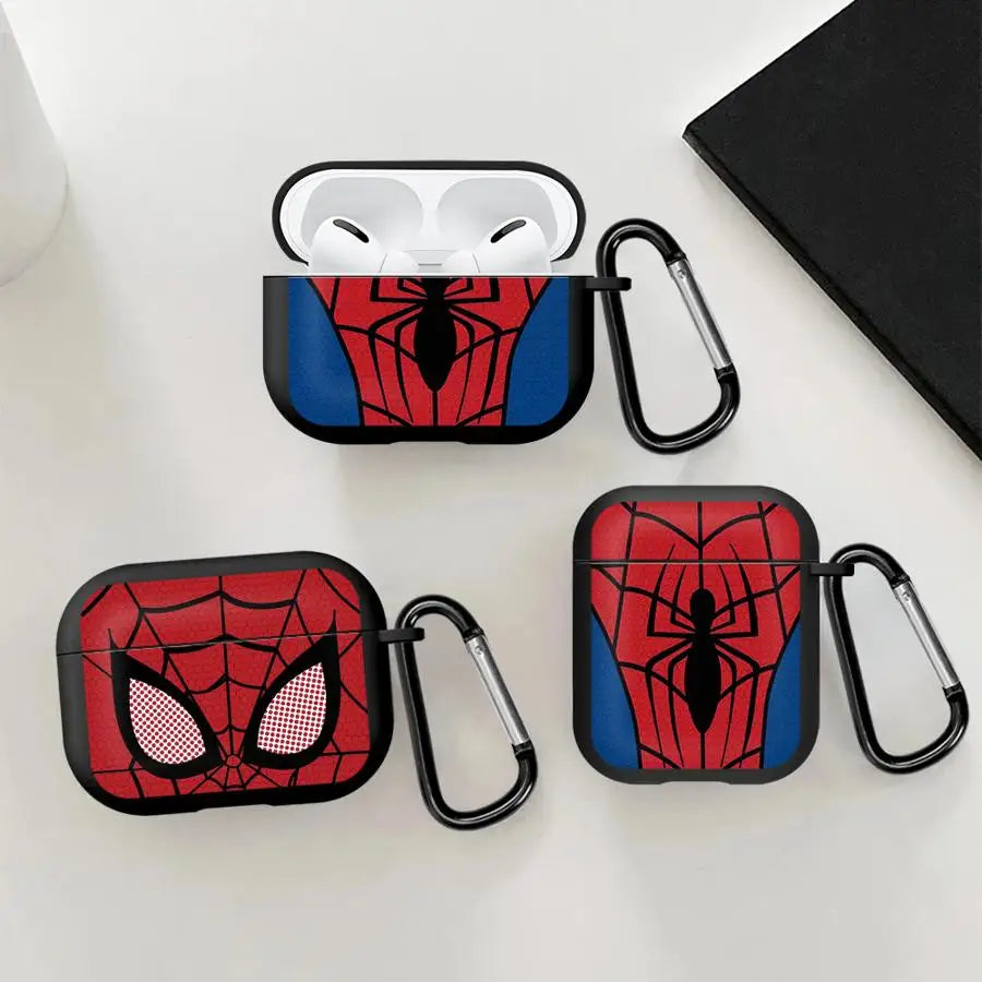 Earphone Cases Cover Case For Airpods 1 2 Pro3 3 4 Pro Pro2 Black Spider Design
