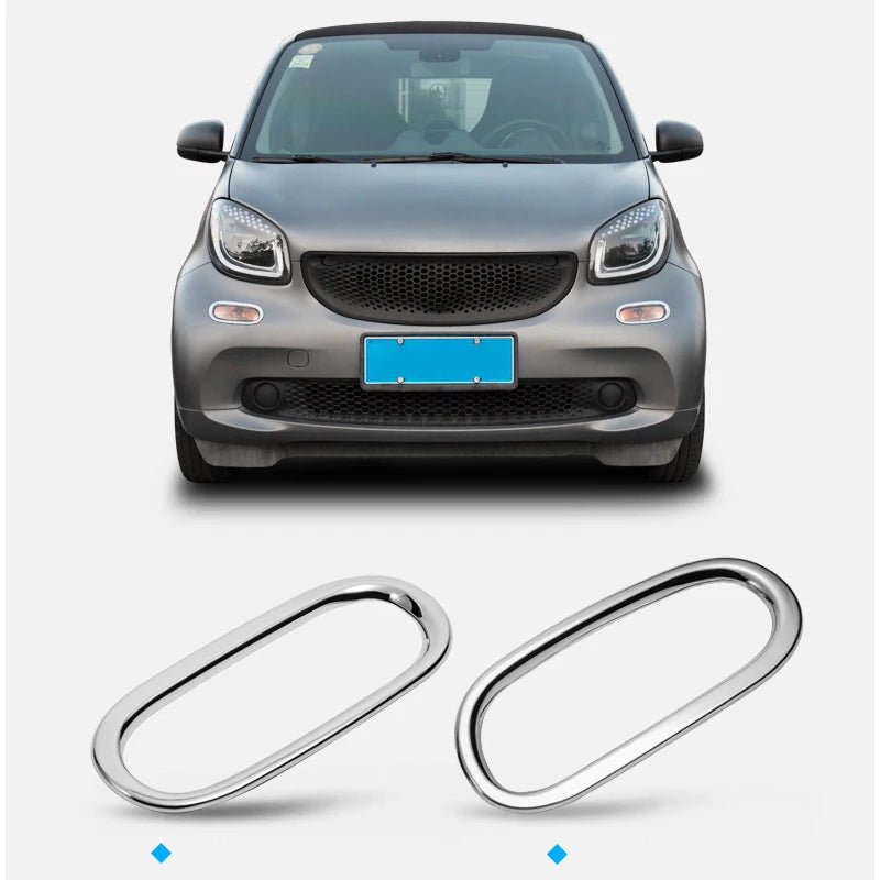2020 Car Accessories for Smart 453 fortw Front Bumper Lights With Turning Signal Decorative Stickers Dynamic Turning Lights Trim