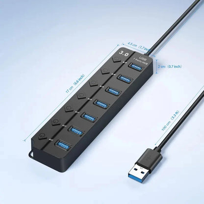 USB 3.0 Hub USB Hub 2.0 Multi USB Splitter Hub 120cm Long Cable Multiple Expander for Computer Laptop PC Accessories USB Adapter