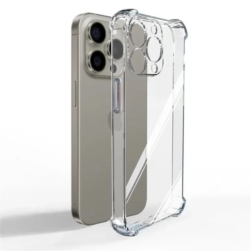 Case For iphone 13 Pro Case iphone 11 12 13 mini 14 15 16 Pro Max Cover Shockproof Clear Silicone Cover Cases