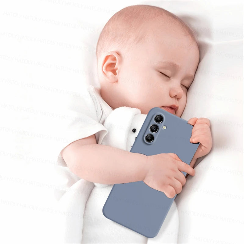 For Samsung Galaxy A35 5G Case Cover Samsung Galaxy A35 A25 A15 A55 Funda Coque Soft Original Liquid Silicone Case Samsung A35
