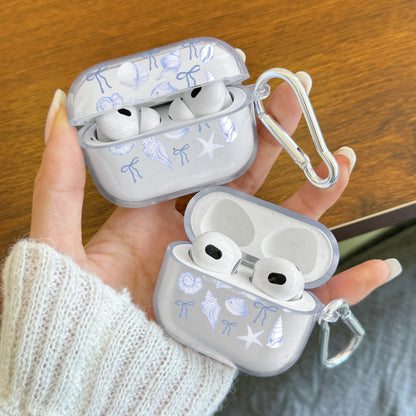 Pink Bow Designed Case For AirPods 4 3 1 2 Gen Earphone Protecitve Case For AirPods Pro2, Pro3,Pro Cover with Keychain Accessory