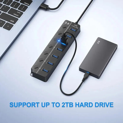USB 3.0 Hub USB Hub 2.0 Multi USB Splitter Hub 120cm Long Cable Multiple Expander for Computer Laptop PC Accessories USB Adapter