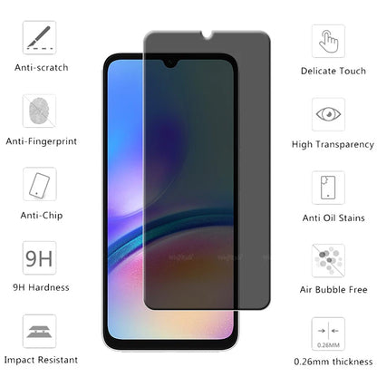 4Pcs For Samsung A05S Glass Samsung Galaxy A05S Tempered Glass Phone Privacy Anti-Spy Cover Glue Screen Protector Samsung A05S