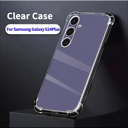 Shockproof Clear Soft Back Case For Samsung Galaxy S24 S24Ultra S24Plus S24FE Transparent Phone Cases Covers