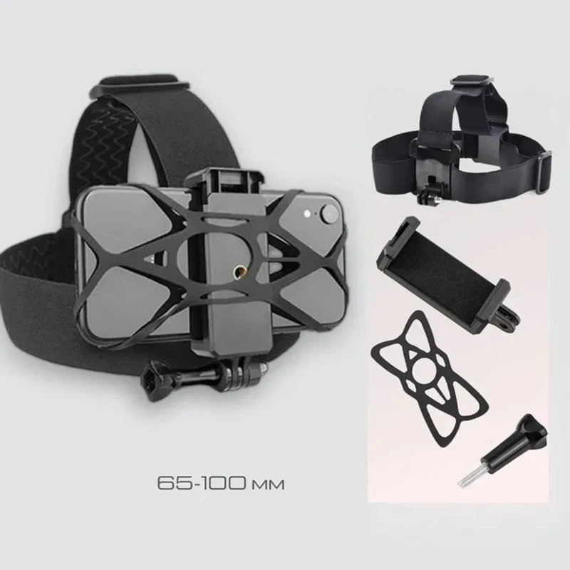 Head-Mounted Phone Holder First-Person Video Live Headband Body Mount For Phone Smartphones Action Camera