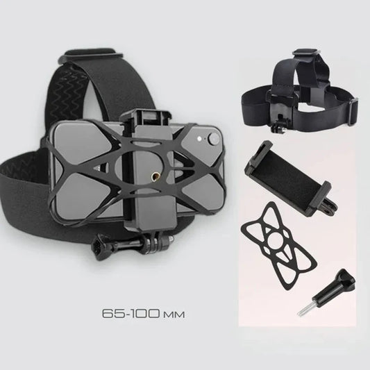 Head-Mounted Phone Holder First-Person Video Live Headband Body Mount For Phone Smartphones Action Camera