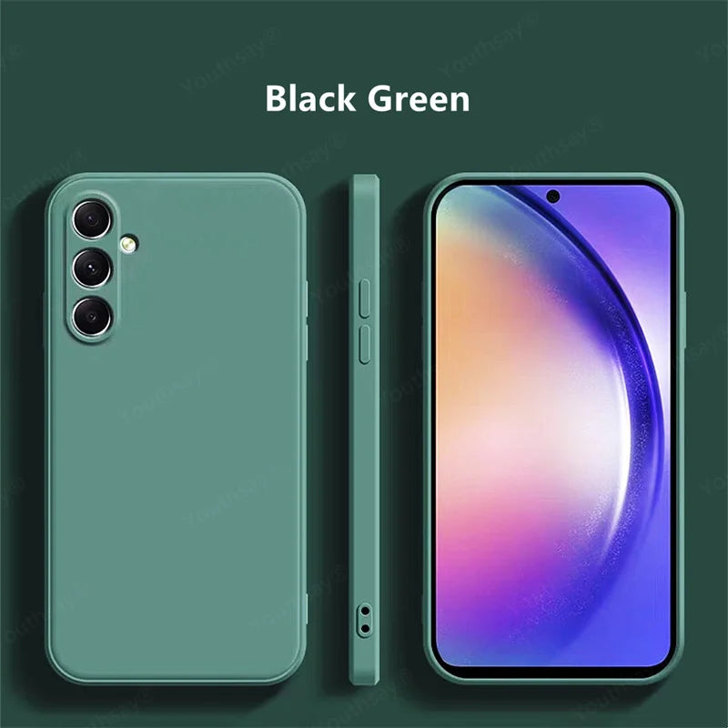 For Samsung Galaxy M35 Case Cover Samsung Galaxy M35 Funda Coque Soft Original Liquid Silicone TPU Back Case For Samsung M35 5G