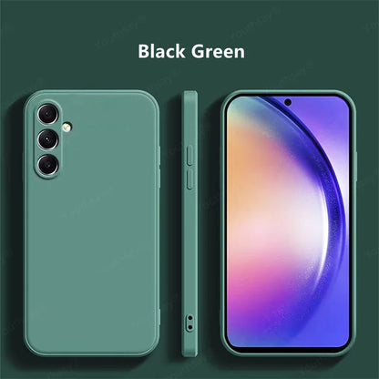 For Samsung Galaxy M35 Case Cover Samsung Galaxy M35 Funda Coque Soft Original Liquid Silicone TPU Back Case For Samsung M35 5G