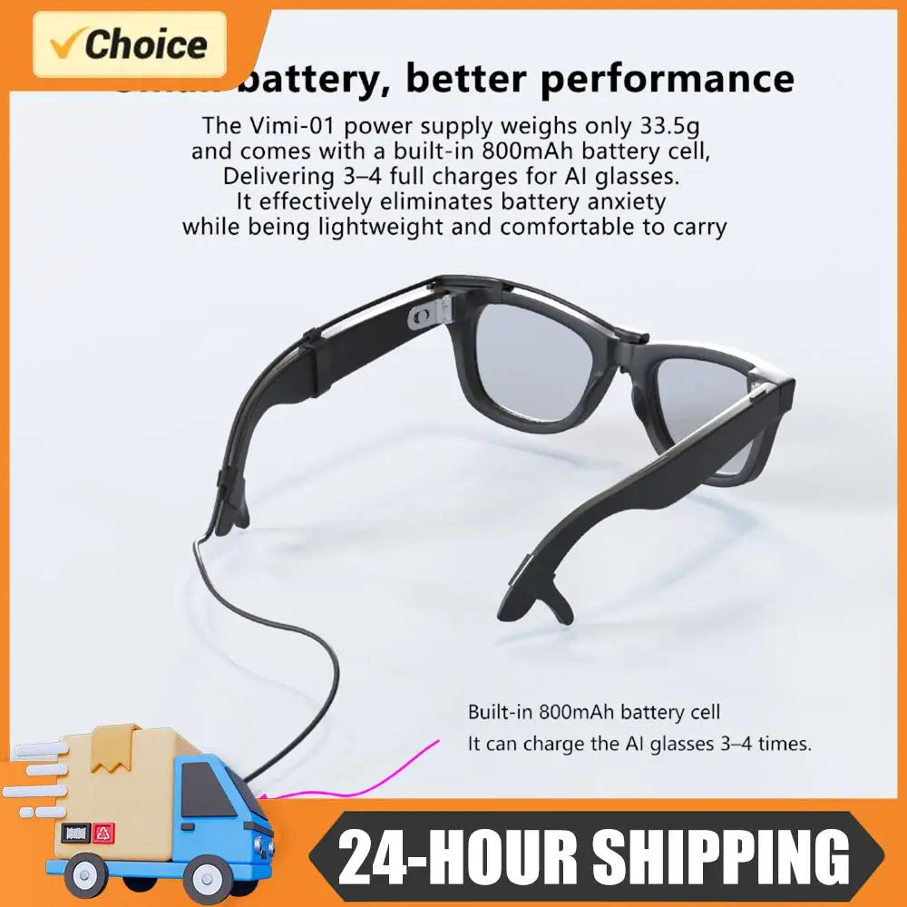 Portable Charging Dock Travel-Friendly Design Charging Adapter Power Supply Accessories for Meta Smart Glasses Accessories