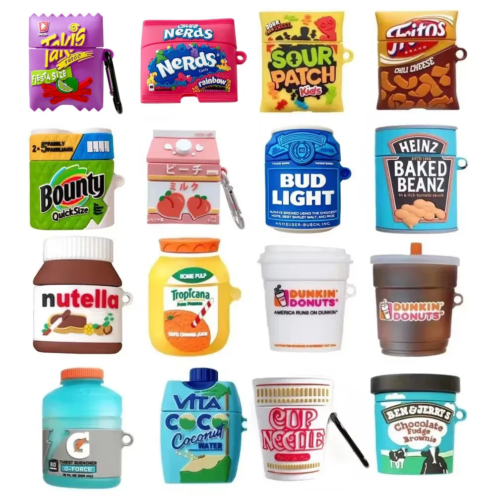 for AirPods Pro 3 Case Cartoon Ice Cream Snacks Earphone Cover for AirPods 4 Case Wireless Earbuds Cover for AirPods Pro 2 Case