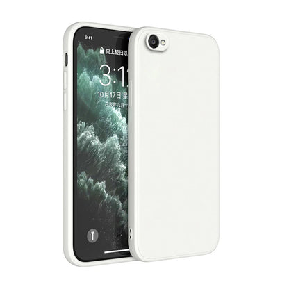 Square Liquid Silicone Soft Case For iphone 6 6s 7 8 Plus SE 2020 2022 Siquare Luxury Classic Phone Cover Funda