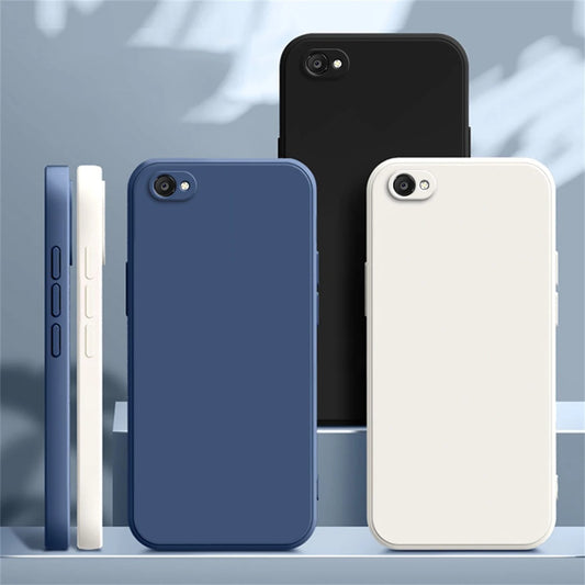 Square Liquid Silicone Soft Case For iphone 6 6s 7 8 Plus SE 2020 2022 Siquare Luxury Classic Phone Cover Funda