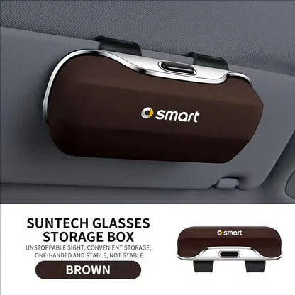 For Smart Fortwo Forfour 451 453 450 452 454 Roadster Car Visor Sunglasses Glasses Case Glasses Holder Clip Box Accessories