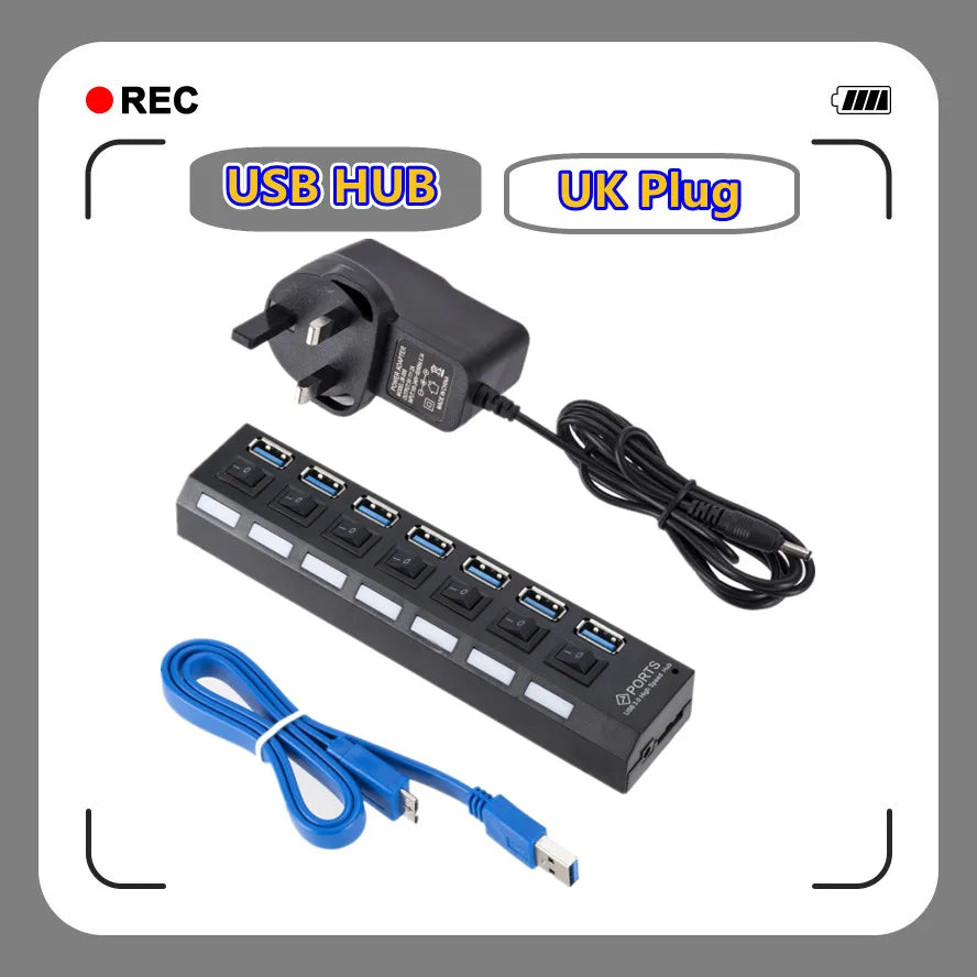 USB Hub 3.0 USB Splitter Several Ports Multi USB Hub 3.0 Power Adapter Extender Computer Accessories Switch USB for Home