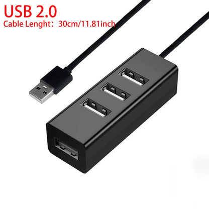 USB 3.0 Hub USB Hub 2.0 Multi USB Splitter Hub 120cm Long Cable Multiple Expander for Computer Laptop PC Accessories USB Adapter