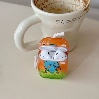 Cute 3D Juice Box Cartoon AirPods Case for AirPods 1/2, AirPods 3/4 Pro Pro2 Pro3 Shockproof Protective Cover with Anti-Lost Hoo