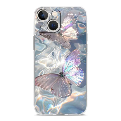 Phone Case For iPhone 17 Cases iPhone Air 16 15 12 13 14 Pro Max 7 8 Plus 16Pro iPhone11 Cover Blue Butterfly Ocean Waves